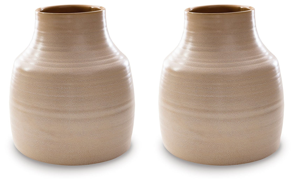 Millcott - Tan - Vase (Set of 2) 8" X 8"