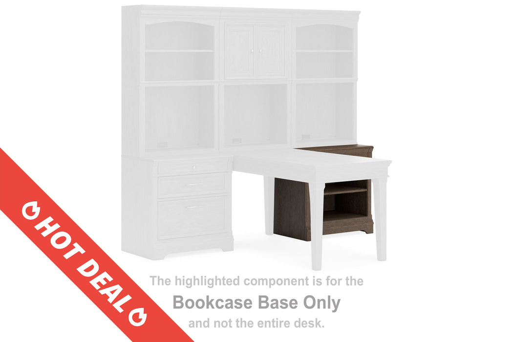 Janismore - Weathered Gray - Bookcase Base