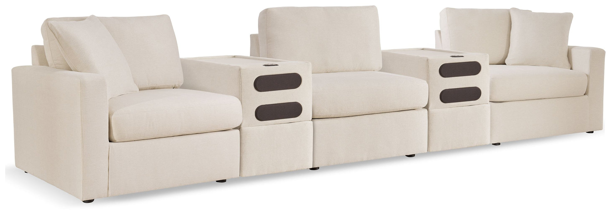 Modmax - Oyster - 5-Piece Sectional With 2 Audio System Consoles