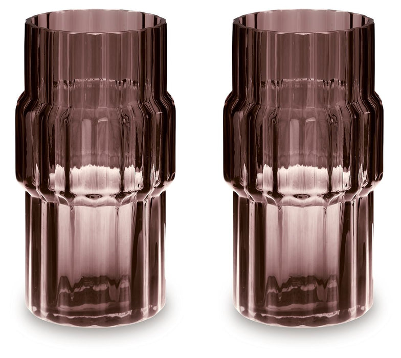 Dorlow - Mauve - Vase (Set of 2) - 9.25"