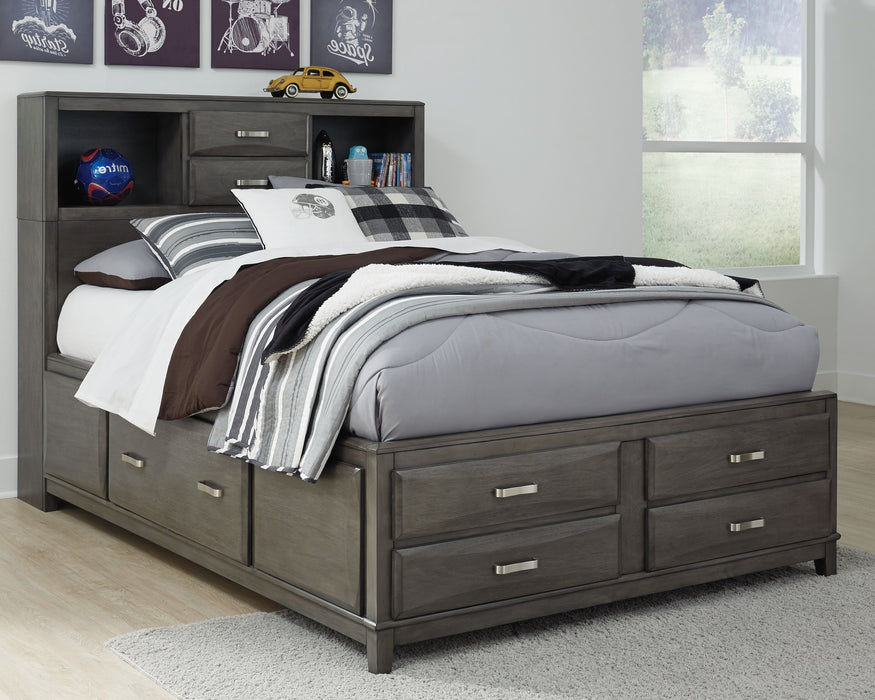 Caitbrook - Gray - Full Storage Bed