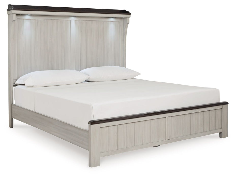 Darborn - Gray / Brown - California King Panel Bed