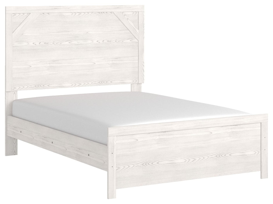 Gerridan - White / Gray - Full Panel Bed