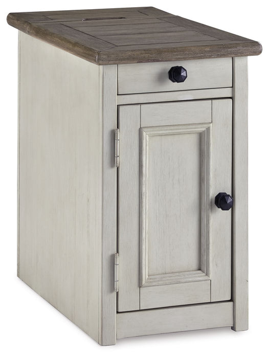 Bolanburg - White / Brown / Beige - Chair Side End Table - Door