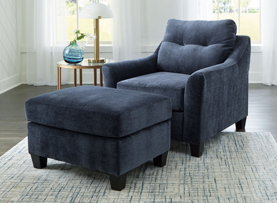 Amity Bay - Ink - 2 Pc. - Chair, Ottoman