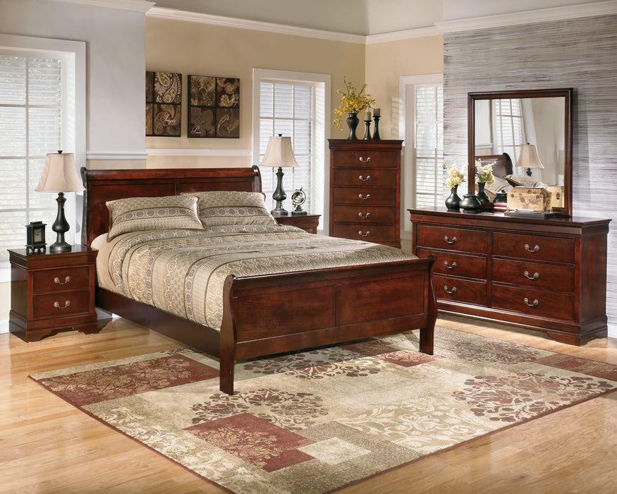 Alisdair - Dark Brown - 5 Pc. - Dresser, Mirror, Chest, Queen Sleigh Bed