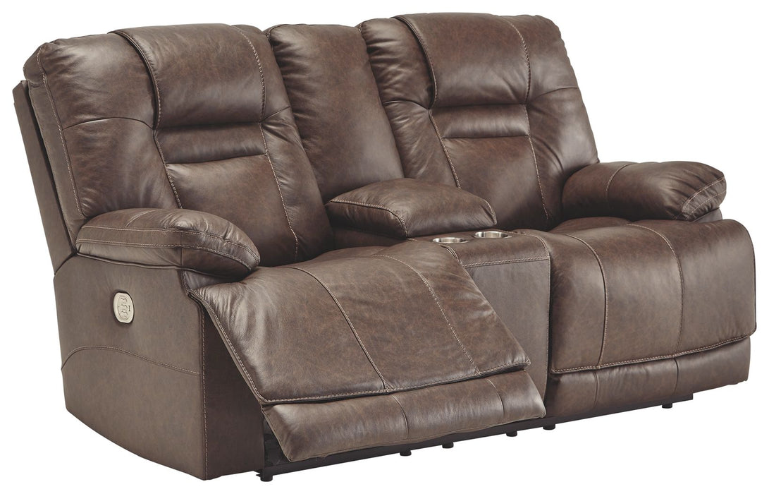 Wurstrow - Umber - Pwr Rec Loveseat/Con/Adj Hdrst