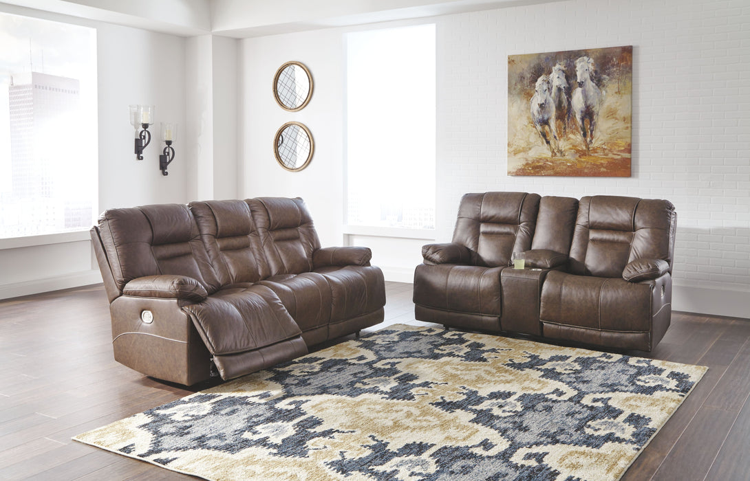 Wurstrow - Umber - 2 Pc. - Power Sofa, Loveseat