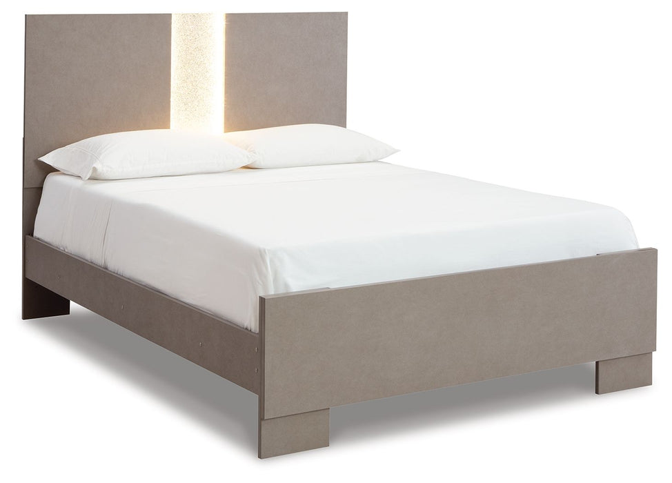 Surancha - Gray - Queen Panel Bed