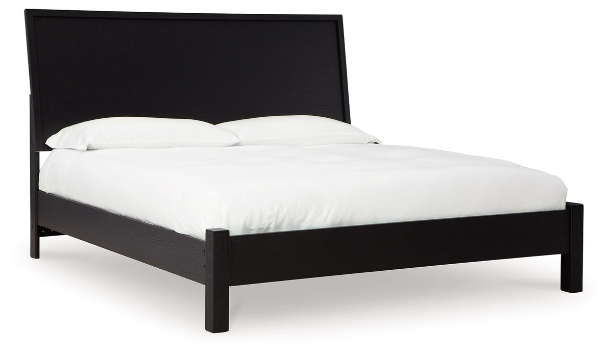 Danziar - Black - King Panel Bed With Low Footboard