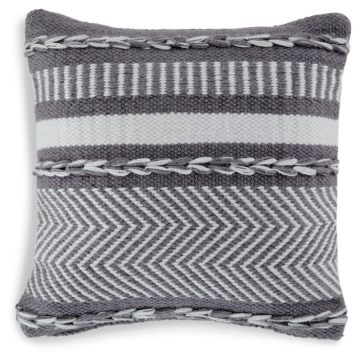 Yarnley - Gray / White - Pillow (Set of 4)