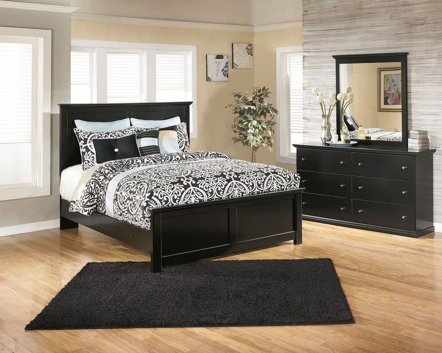 Maribel - Black - 5 Pc. - Dresser, Mirror, Queen Panel Bed