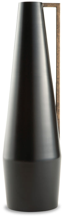 Pouderbell - Black / Gold Finish - Vase - Medium