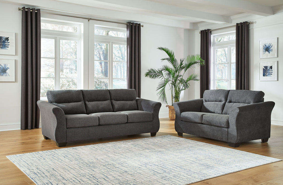 Miravel - Gunmetal - 2 Pc. - Sofa, Loveseat