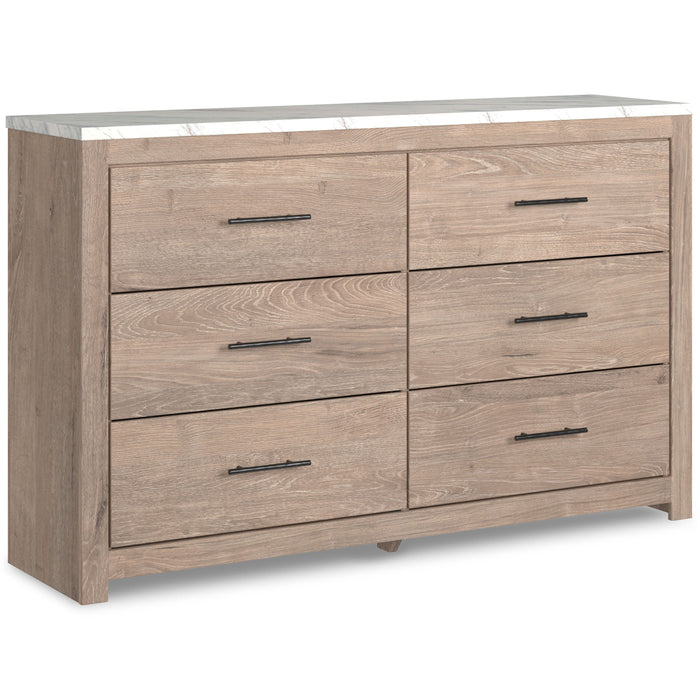 Senniberg - Light Brown - Six Drawer Dresser