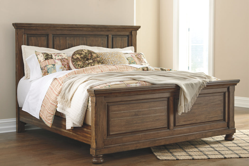 Flynnter - Medium Brown - California King Panel Bed