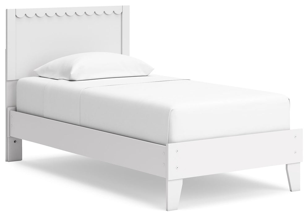 Hallityn - White - Twin Panel Platform Bed