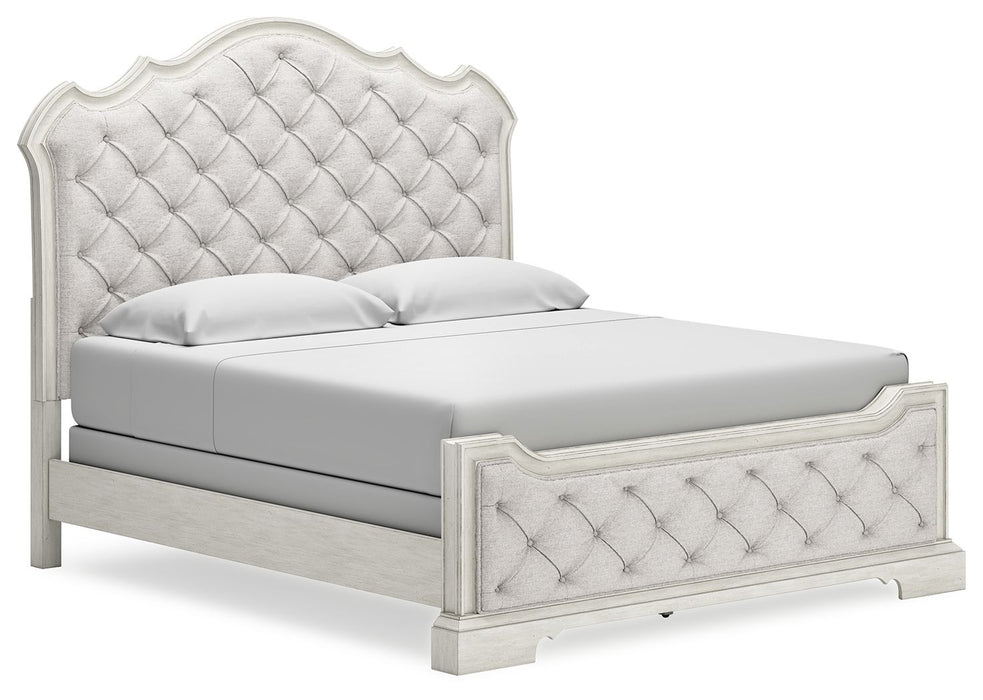 Arlendyne - Antique White - California King Upholstered Bed