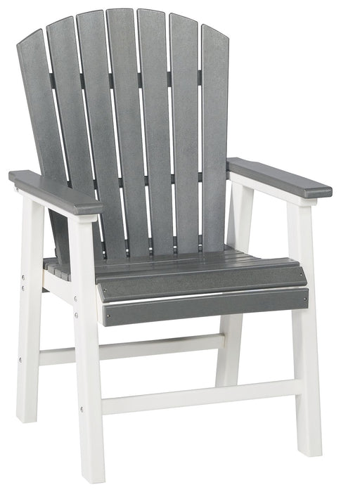 Transville - Gray / White - Arm Chair (Set of 2)