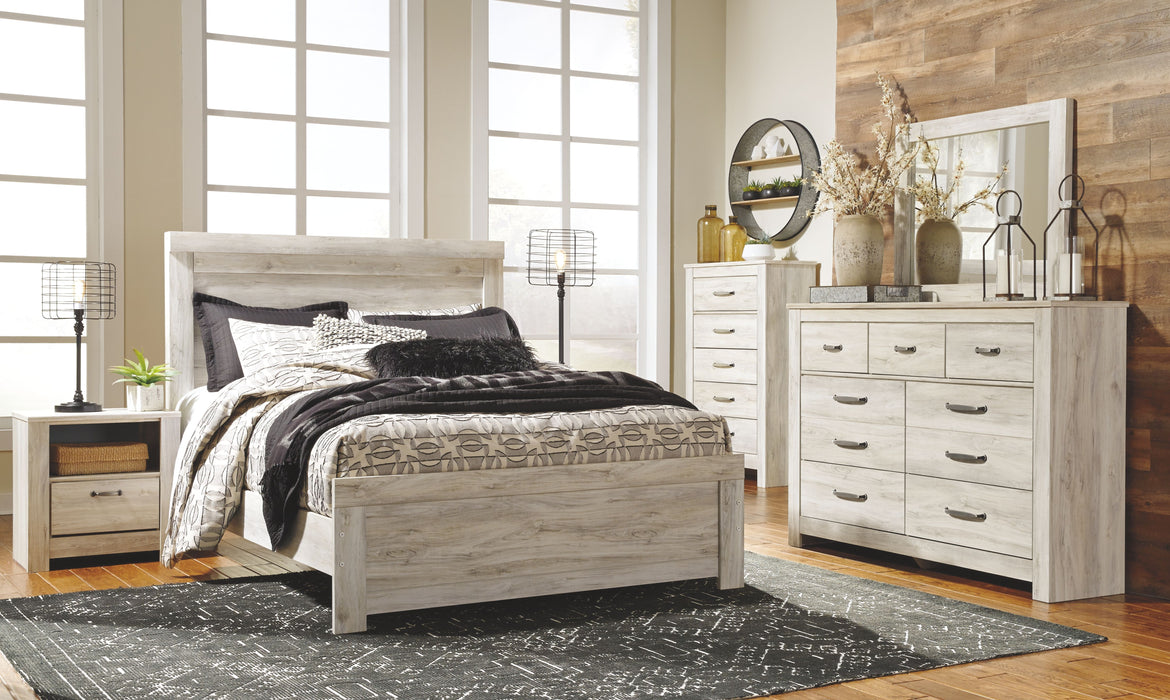 Bellaby - Whitewash - 6 Pc. - Dresser, Mirror, Chest, Queen Panel Bed