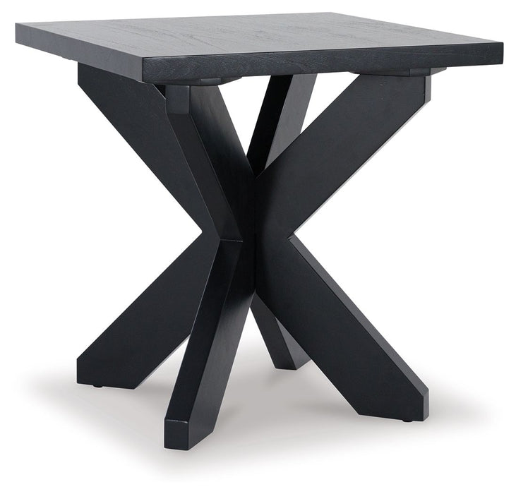 Joshyard - Black - Square End Table