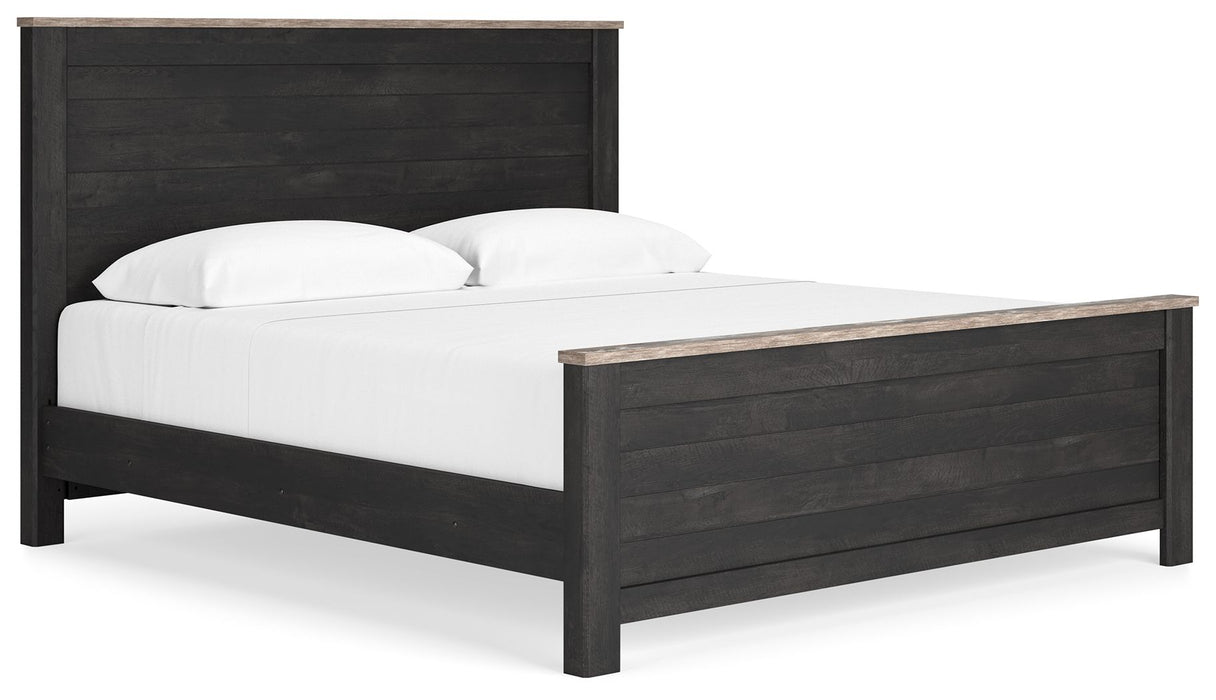 Nanforth - Two-tone - King Panel Bed