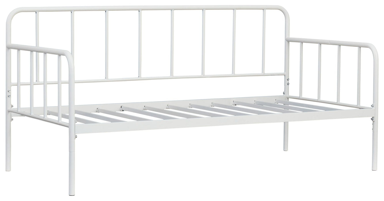 Trentlore - White - Twin Metal Day Bed W/Platform