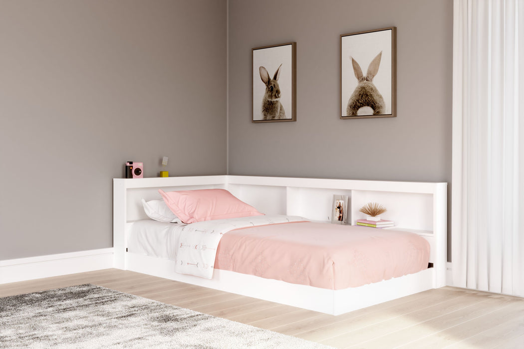 Piperton - White - Twin Bookcase Storage Bed