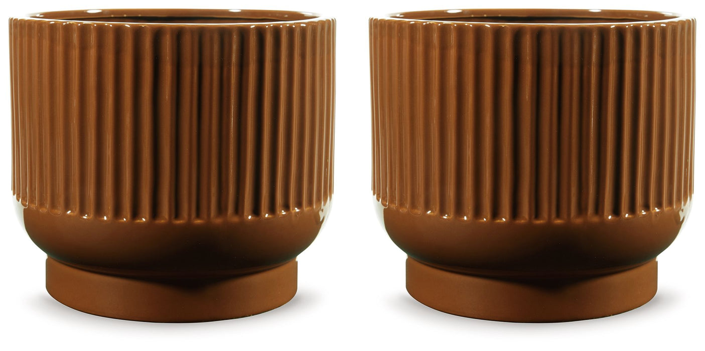 Avalyah - Burnt Umber - Vase (Set of 2) - 8"