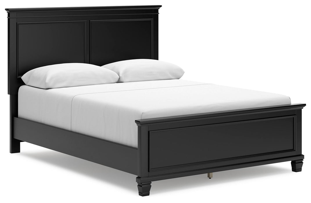 Lanolee - Black - Queen Panel Bed