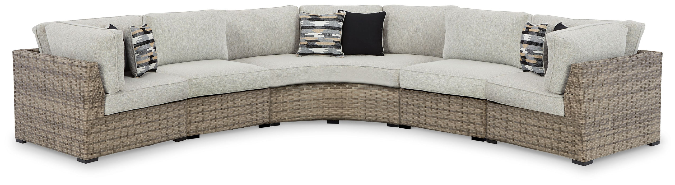 Calworth - Beige - 5-Piece Outdoor Sectional