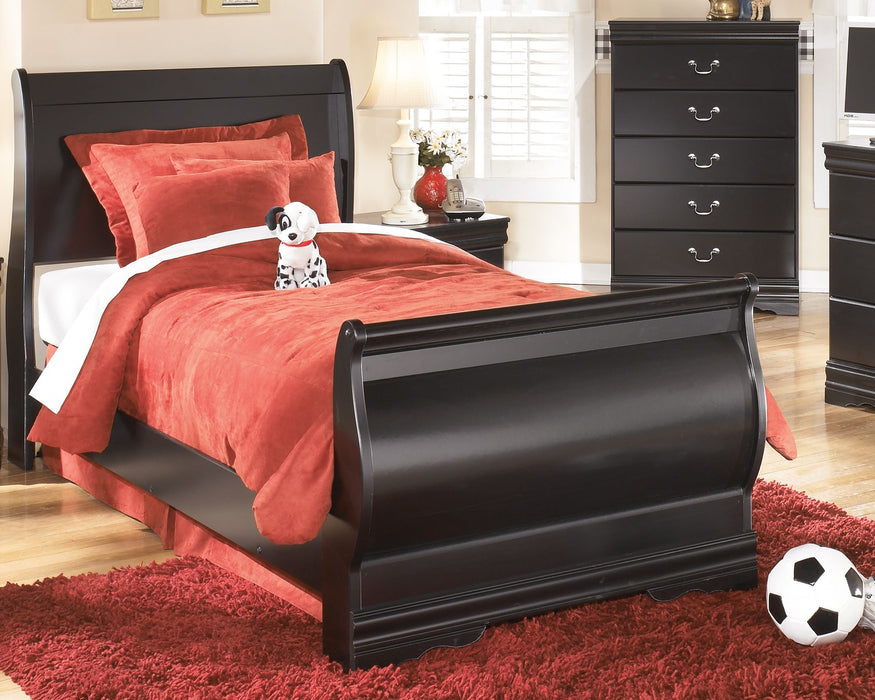 Huey Vineyard - Black - Twin Sleigh Bed