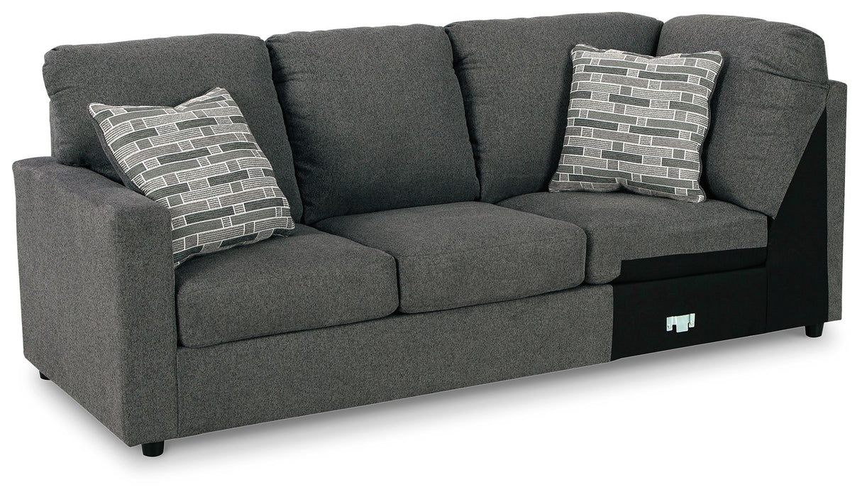 Edenfield - Charcoal - Laf Sofa W/Corner Wedge