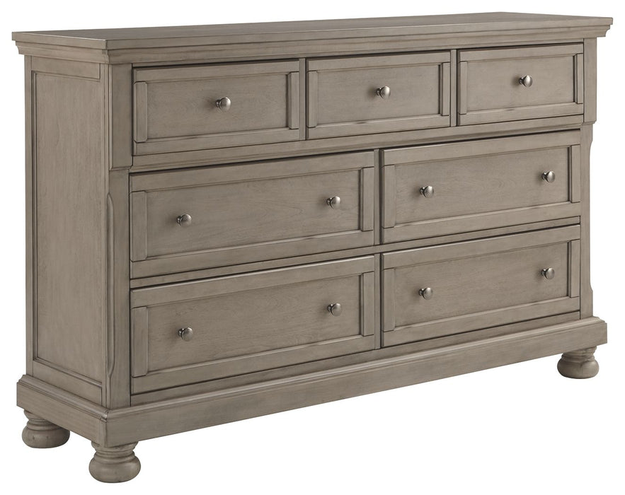 Lettner - Light Gray - Dresser - 7-drawers