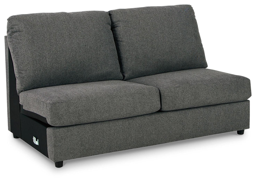 Edenfield - Charcoal - Armless Loveseat