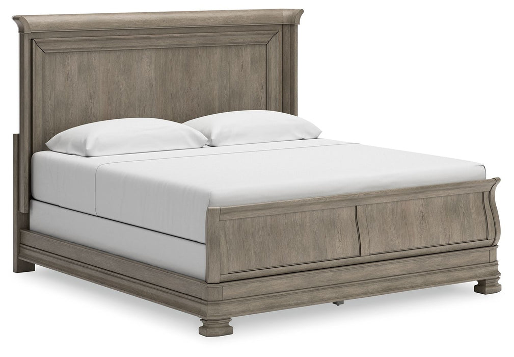 Lexorne - Gray - King Sleigh Bed