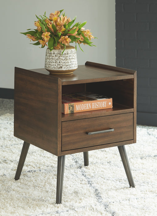 Calmoni - Brown - Square End Table