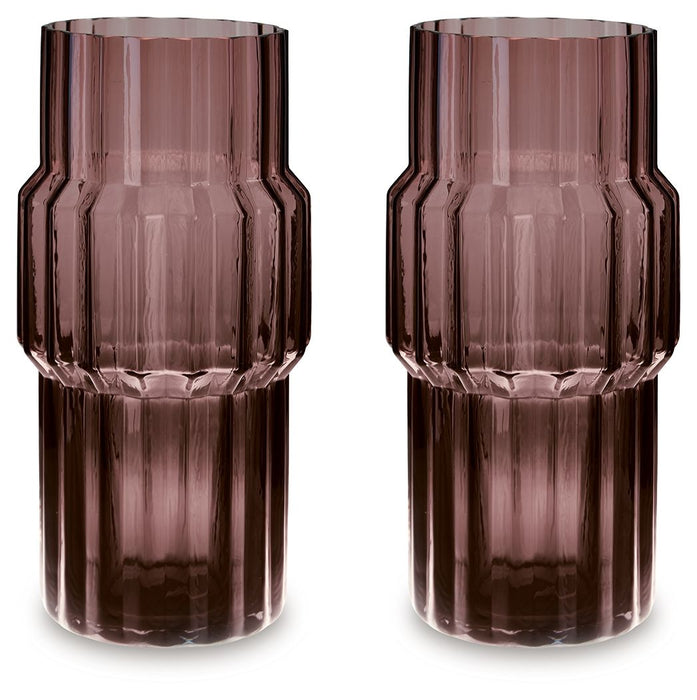 Dorlow - Mauve - Vase (Set of 2) - 13.58"