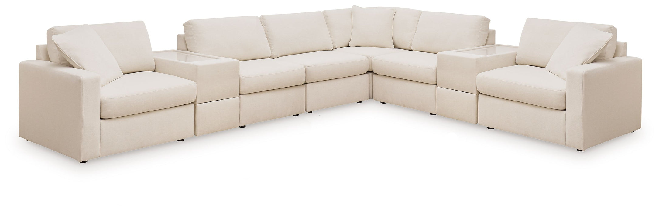 Modmax - Oyster - 8-Piece Sectional With 2 Storage Consoles