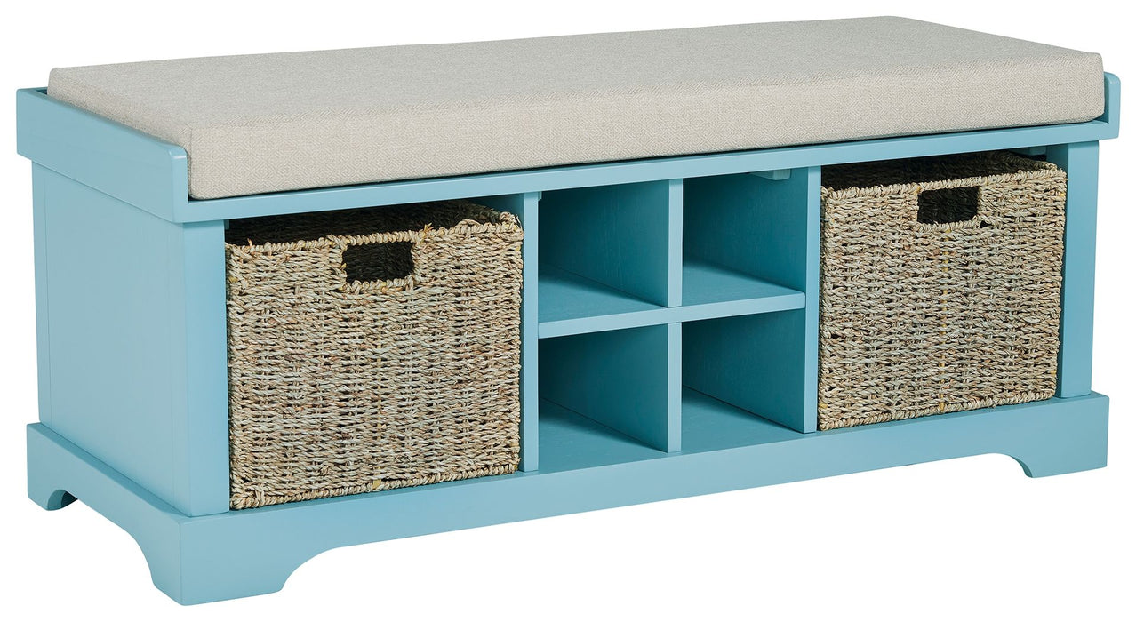 Dowdy - Teal - Storage Bench