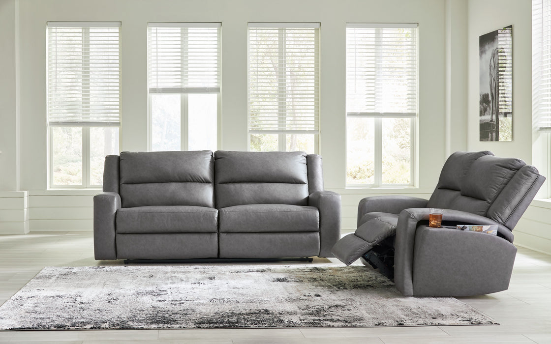 Brixworth - Slate - 2 Pc. - 2 Seat Reclining Sofa, Reclining Loveseat