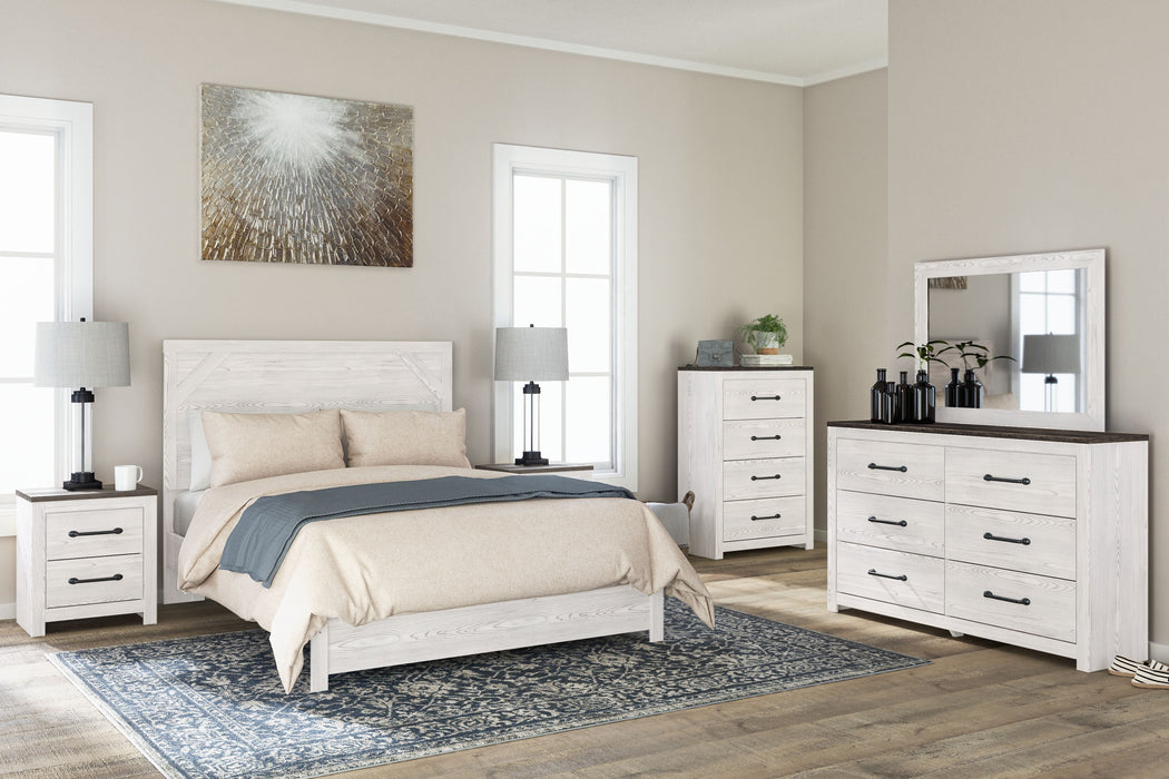 Gerridan - White / Gray - 5 Pc. - Dresser, Mirror, Chest, Queen Panel Bed