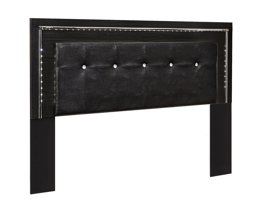 Kaydell - Black - King/Cal King Uph Panel Hdbd