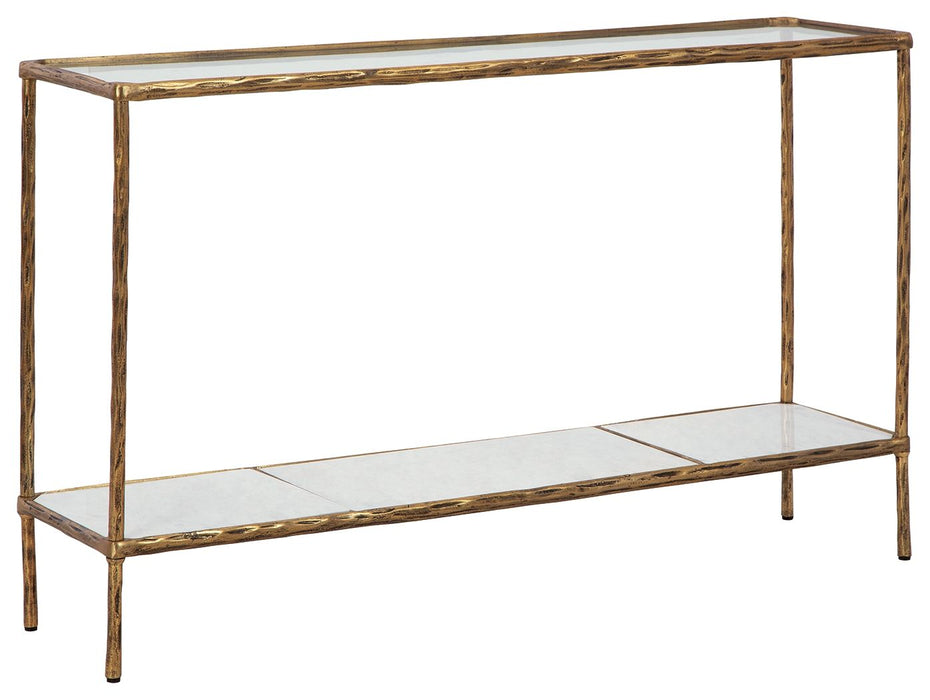 Ryandale - Antique Brass Finish - Console Sofa Table