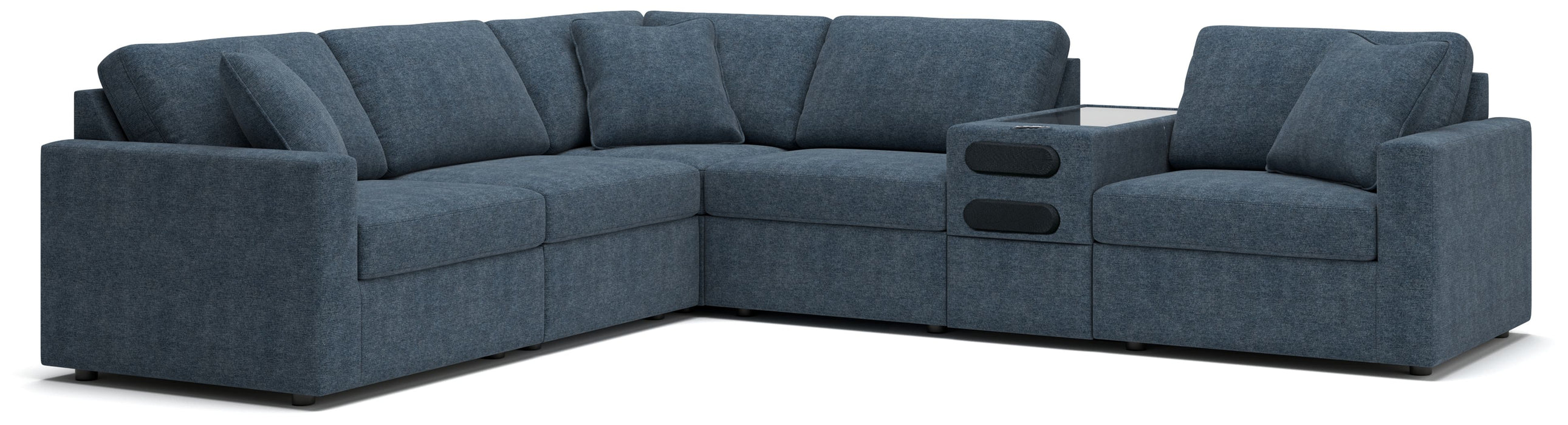 Modmax - Ink - 6-Piece Sectional With Audio System Console