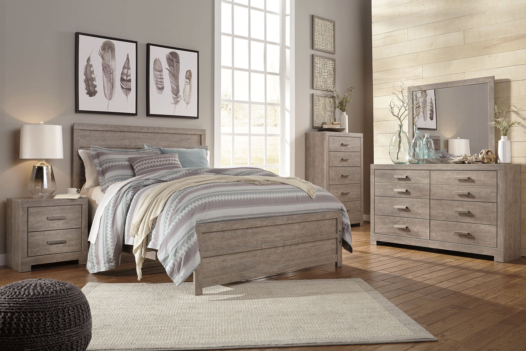 Culverbach - Gray - 4 Pc. - Dresser, Mirror, Queen Panel Bed