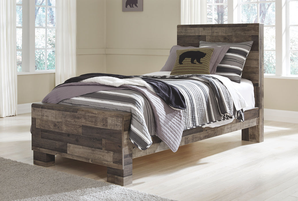 Derekson - Multi Gray - Twin Panel Bed