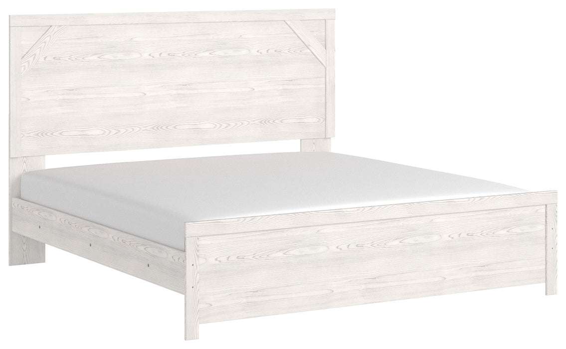 Gerridan - White / Gray - King Panel Bed