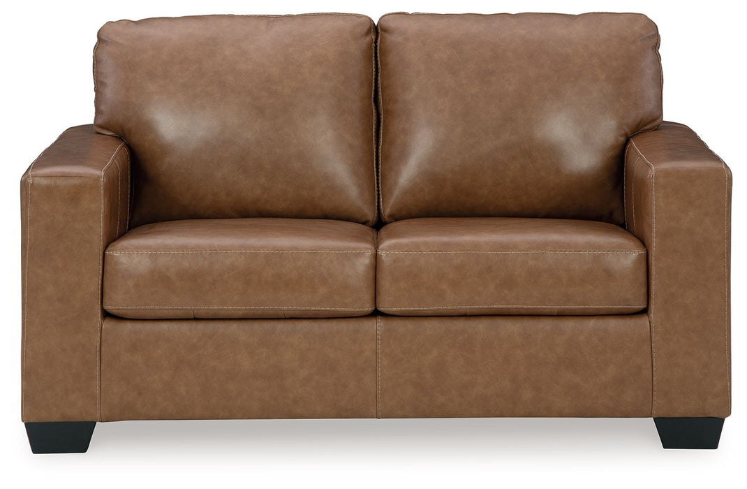 Bolsena - Caramel - Loveseat - Leather Match