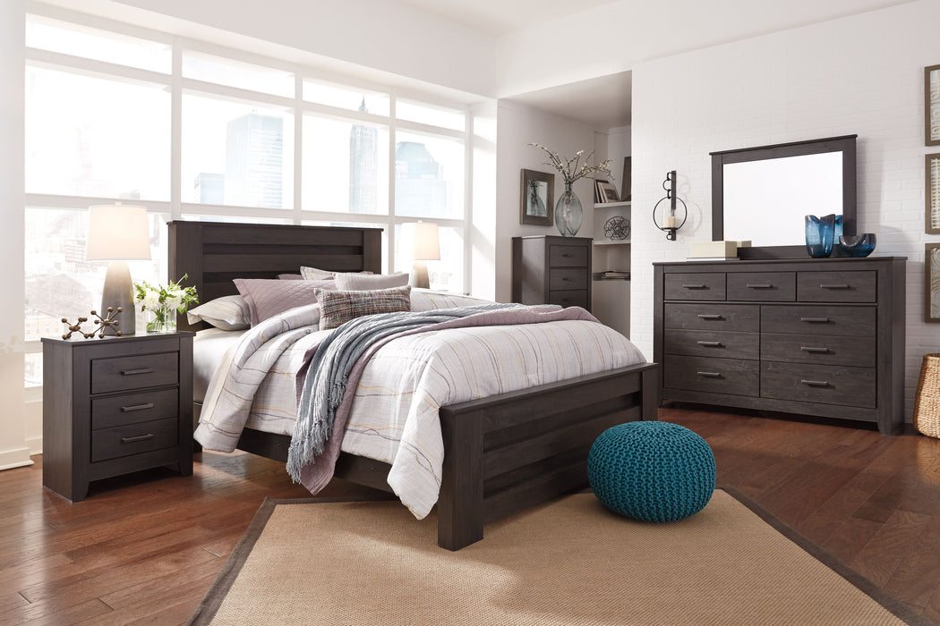 Brinxton - Charcoal - 5 Pc. - Dresser, Mirror, King Panel Bed